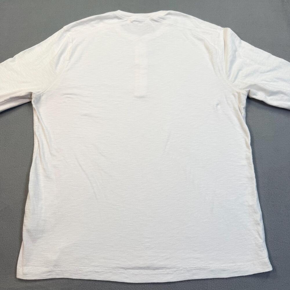J.Crew Henley Shirt Mens XL White Cotton Long Sleeve Jersey Tee Garment-Dyed - Picture 9 of 9